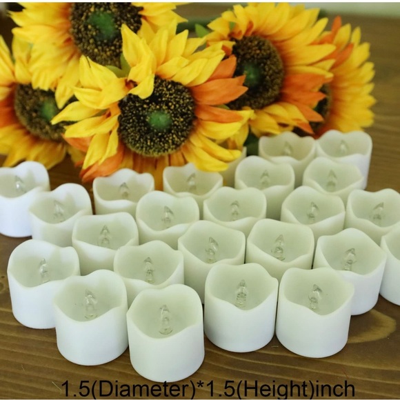 Flameless LED Votive Candles Remote Control Timer Battery Warm Yellow 12 Pieces - Picture 6 of 9